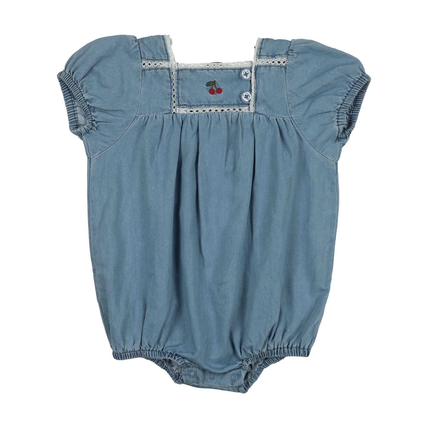 Denim Capsule Girls Romper - Blue Tencel
