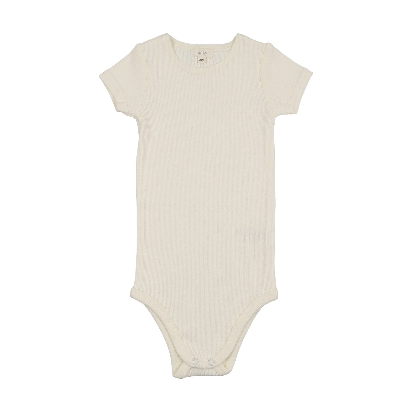 Ribbed Short Sleeve Onesie- Cream