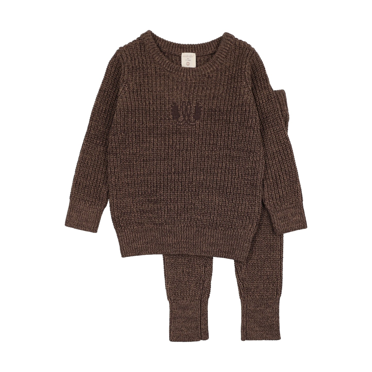 Marled Toddler Set Boy- Chocolate Brown