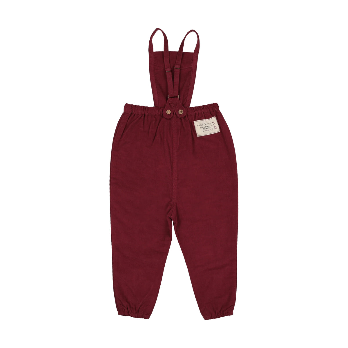 Limited Capsule Bib Overalls- Deep Red