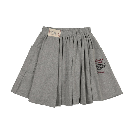 Limited Capsule Circle Skirt- Light Grey Heather