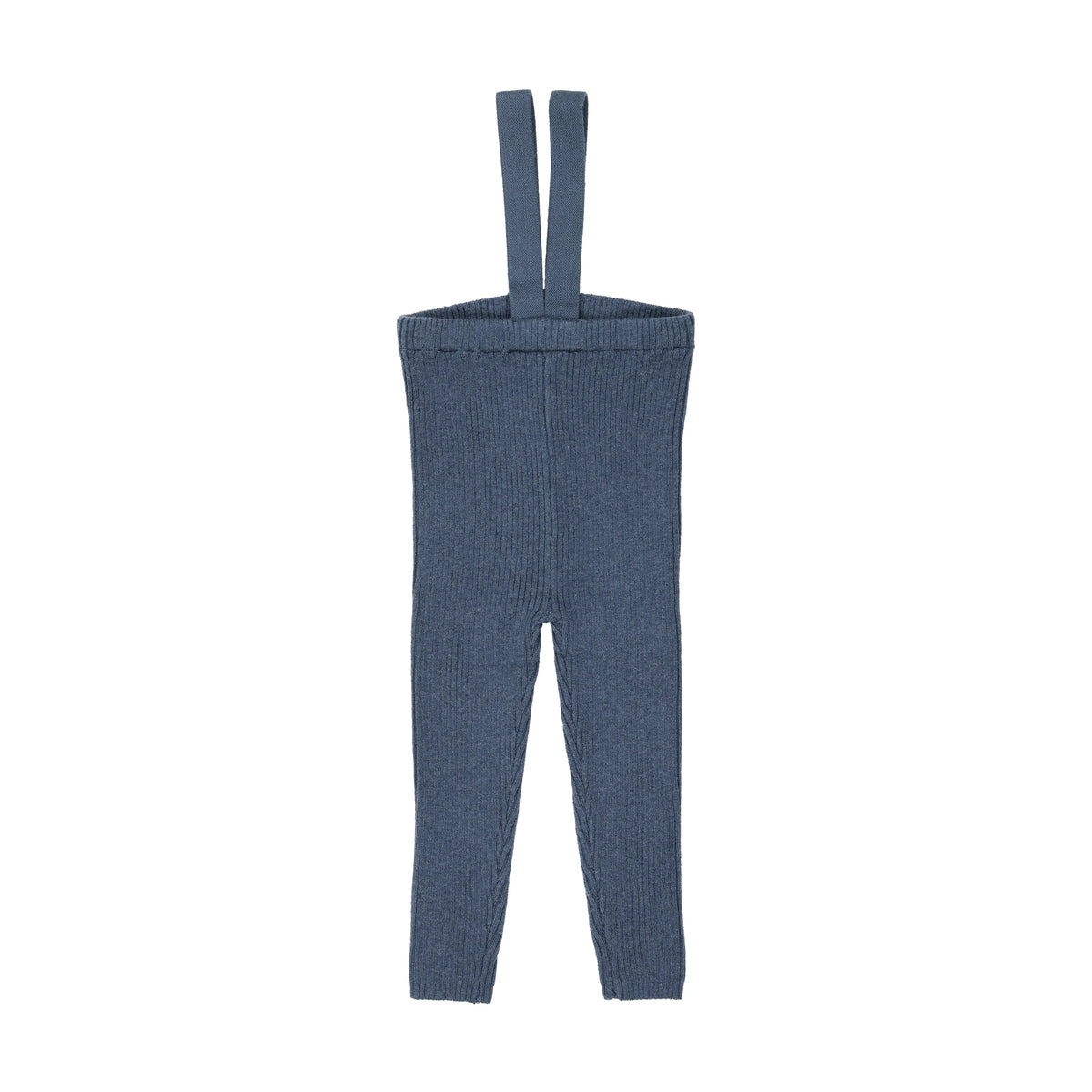 Knit Suspender Leggings- Vintage Blue