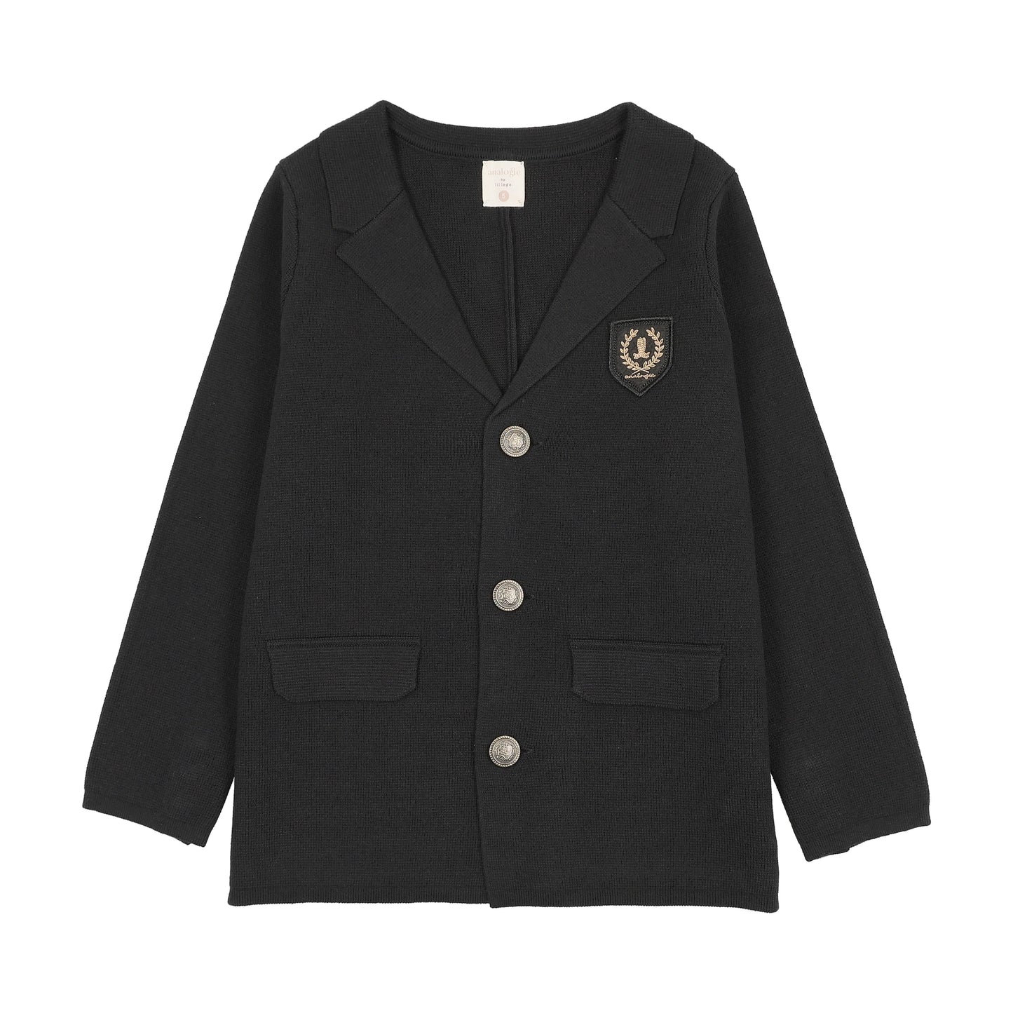 Crest Knit Blazer- Black