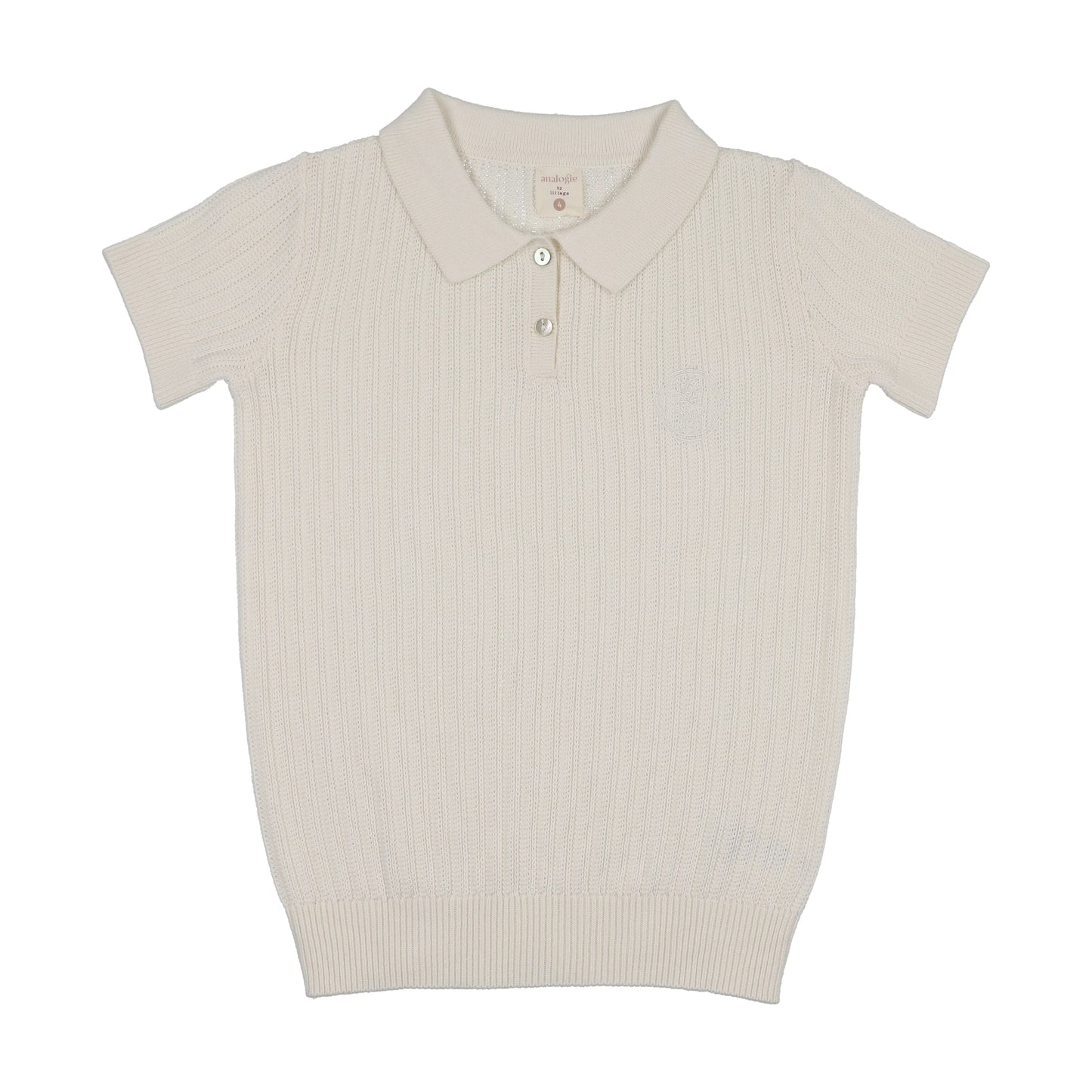 Knit Polo- Cream