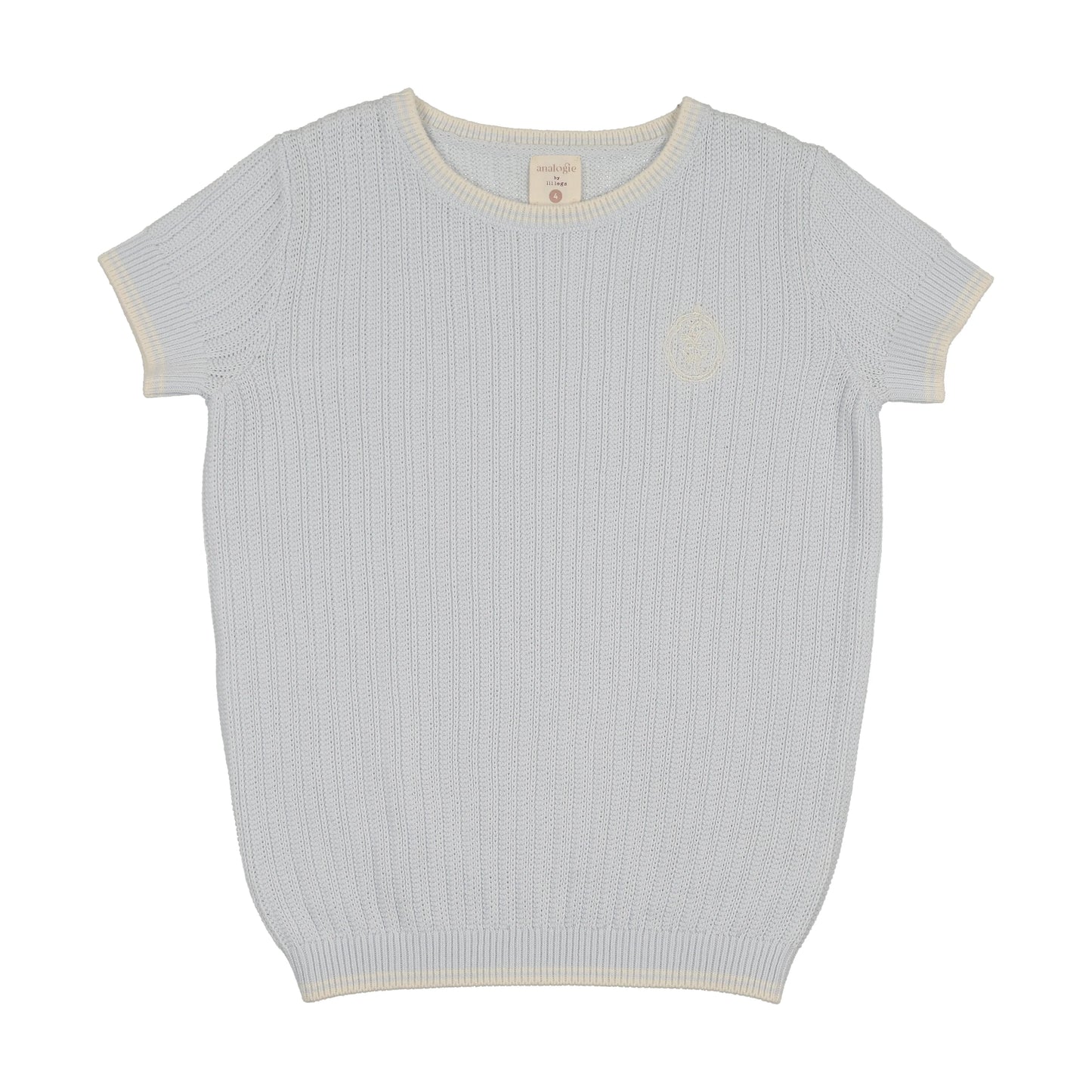 Knit Crewneck Sweater- Clear Blue