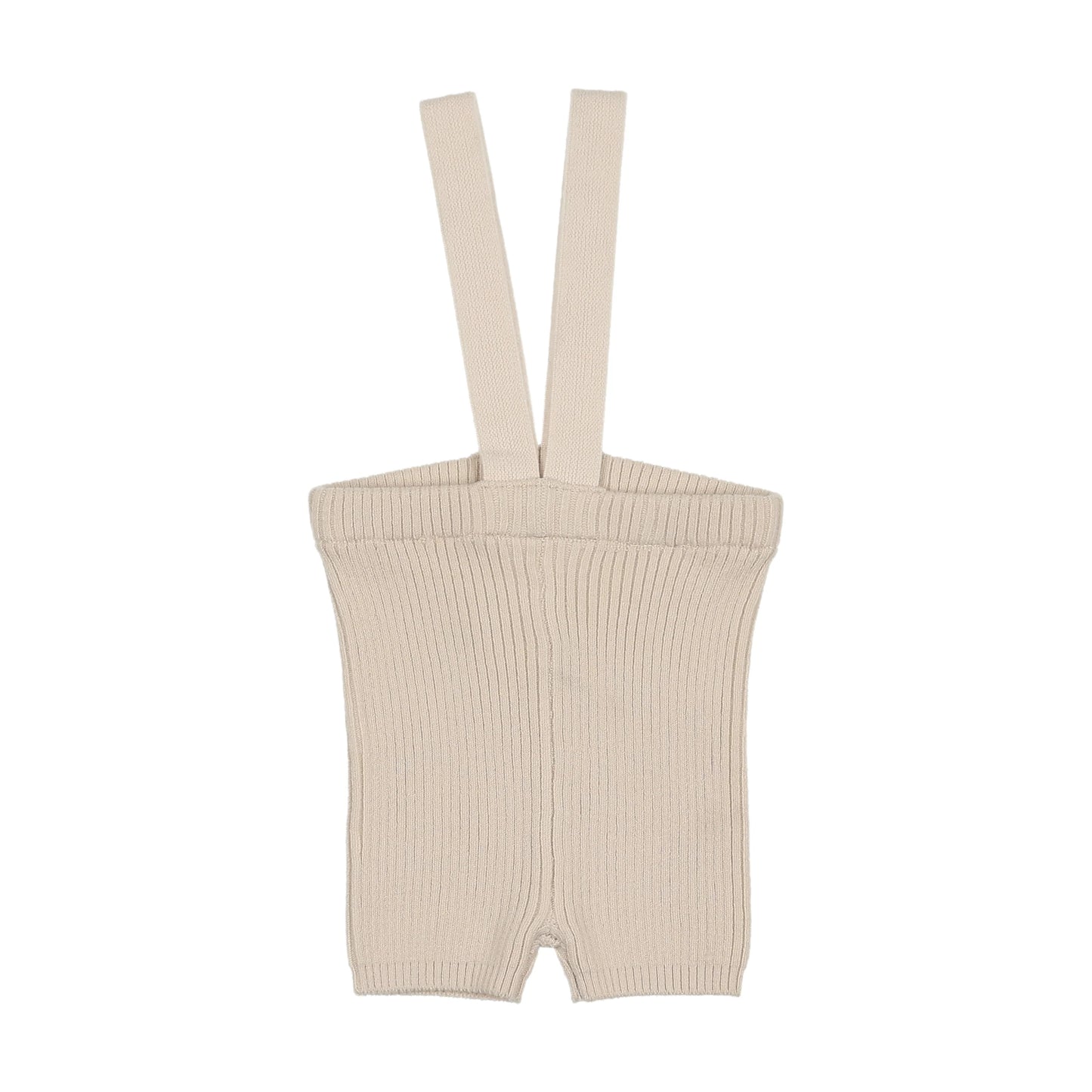 Knit Suspender Shorts- Wheat