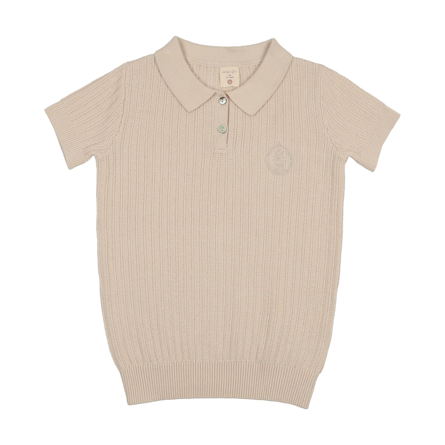 Knit Polo- Wheat