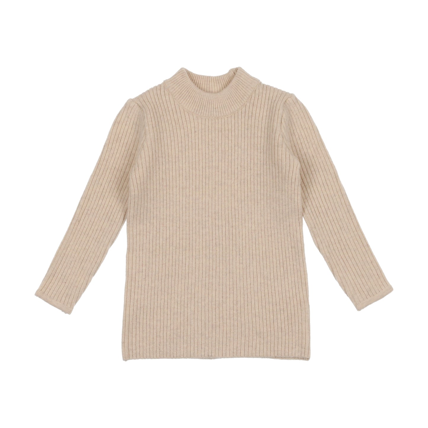 Knit Mock Neck Ecru