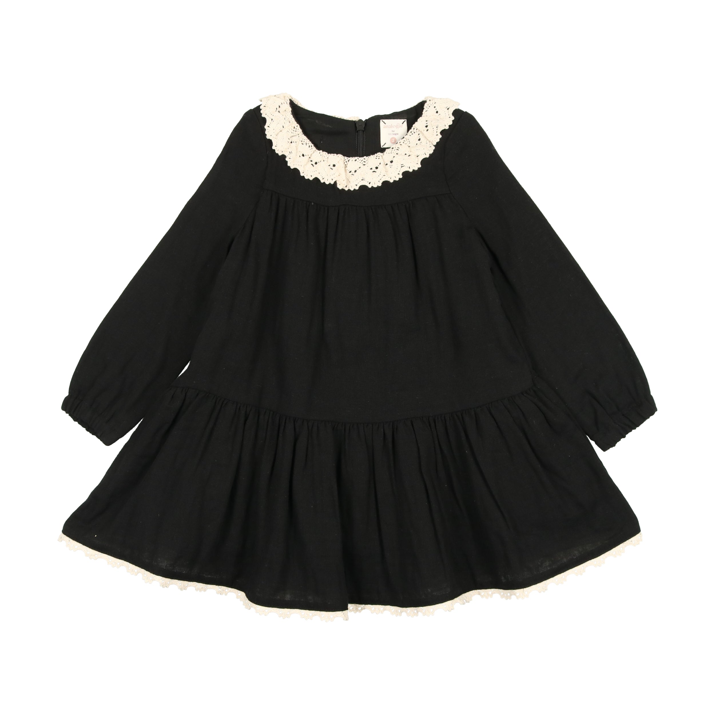 ANALOGIE Black Collar Dress bubblegumkids