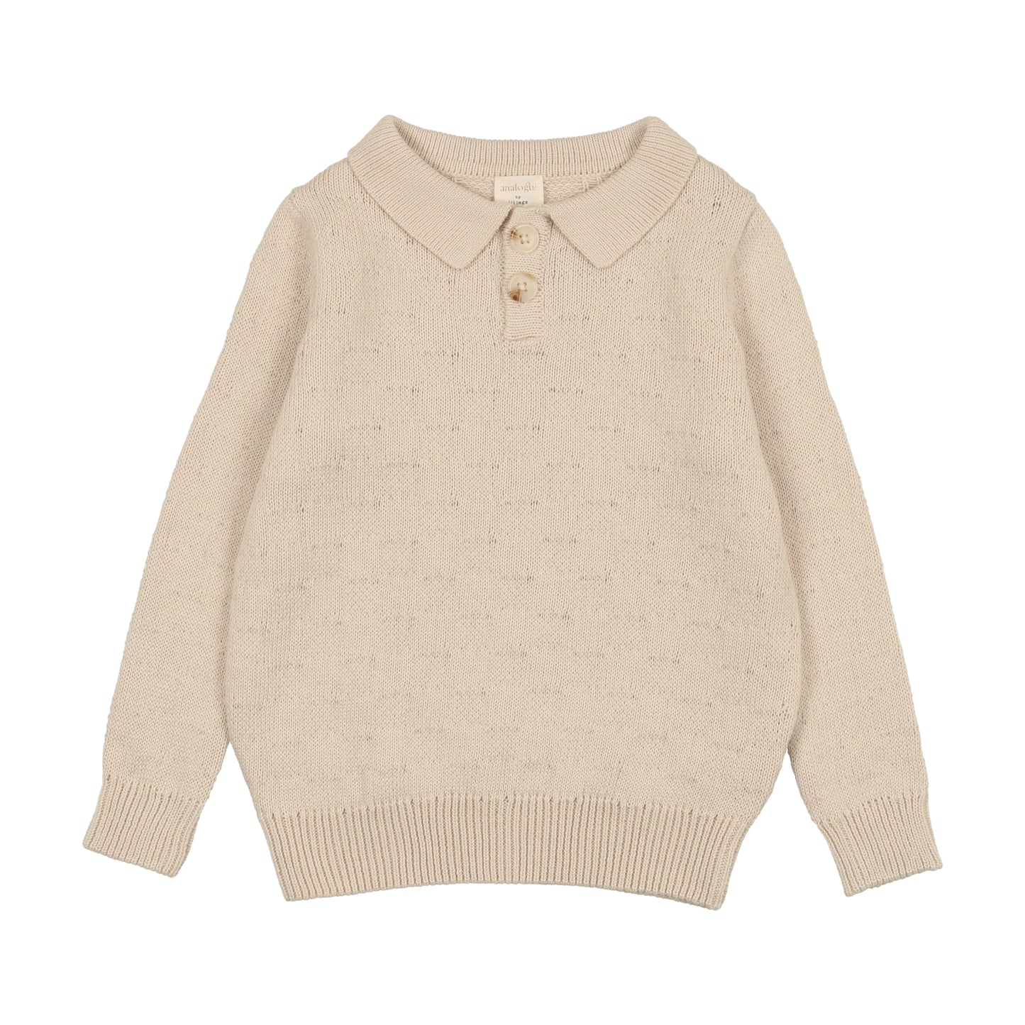 Boys Knit Polo Natural