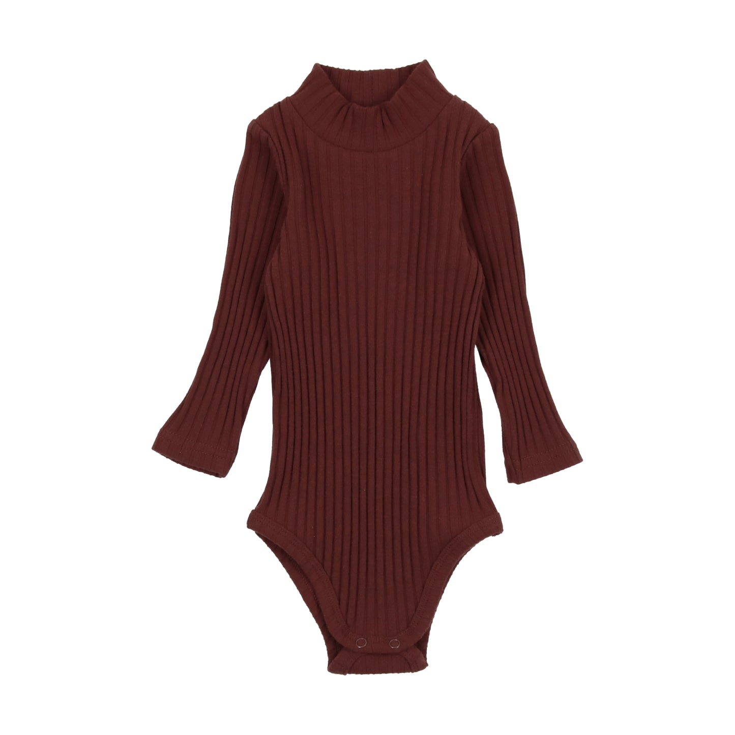 Ribbed Mockneck Onesie Burgundy