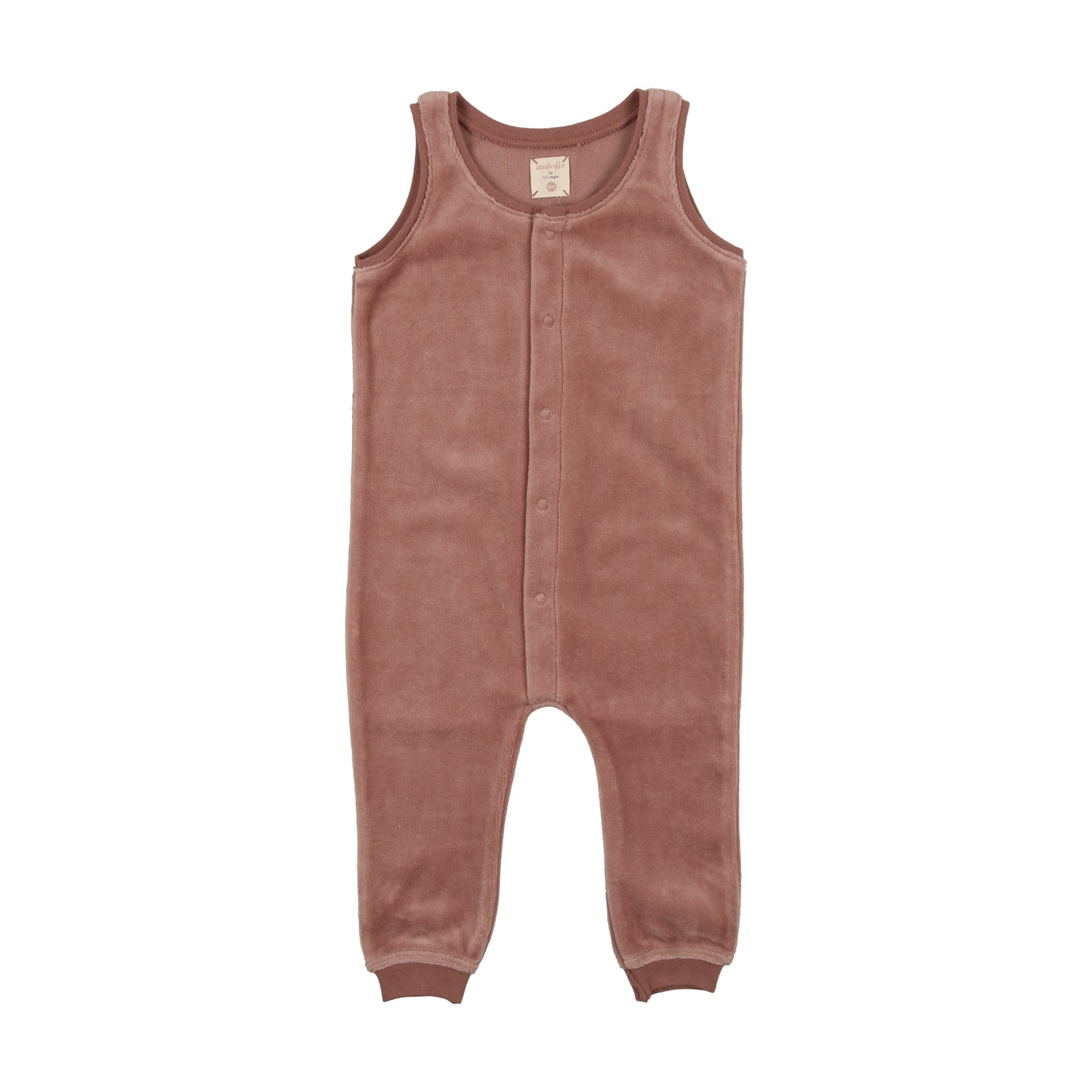 Velour Overalls Mulberry