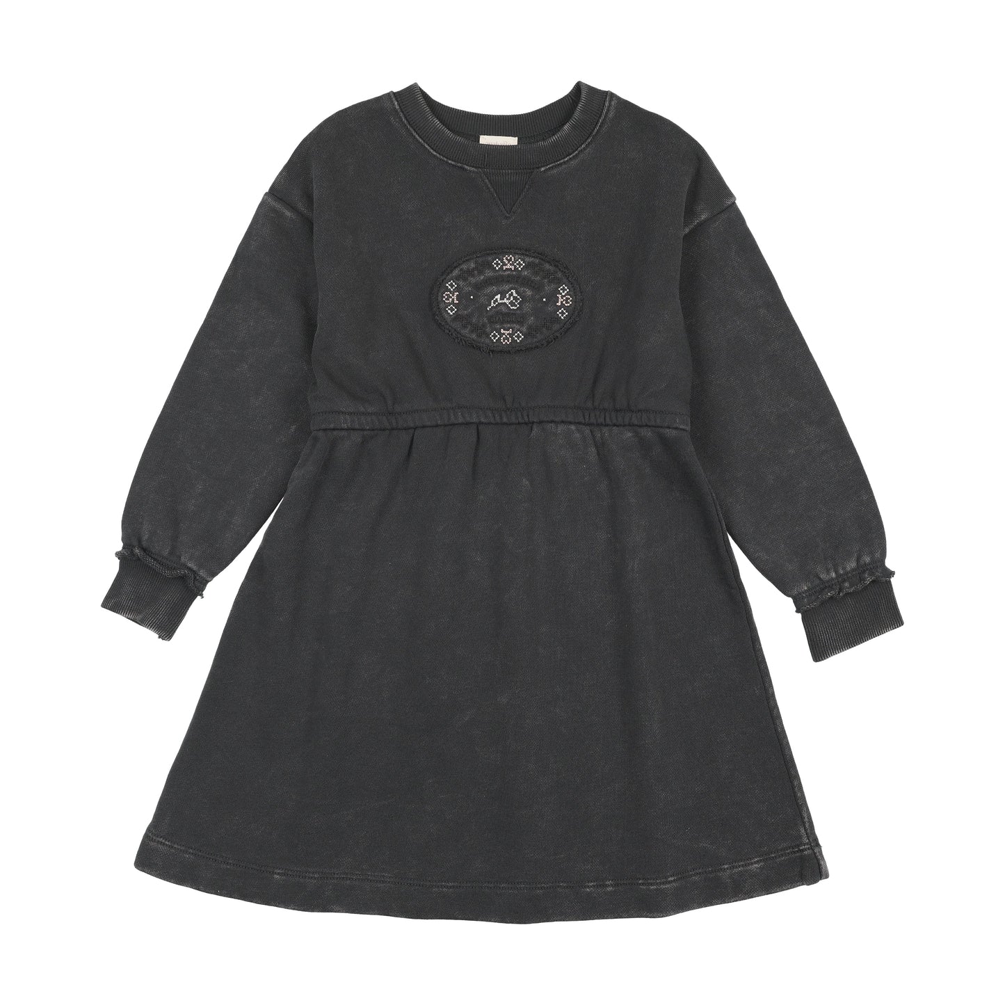 Stitch Studio Sweatshirt Dress- Off Black
