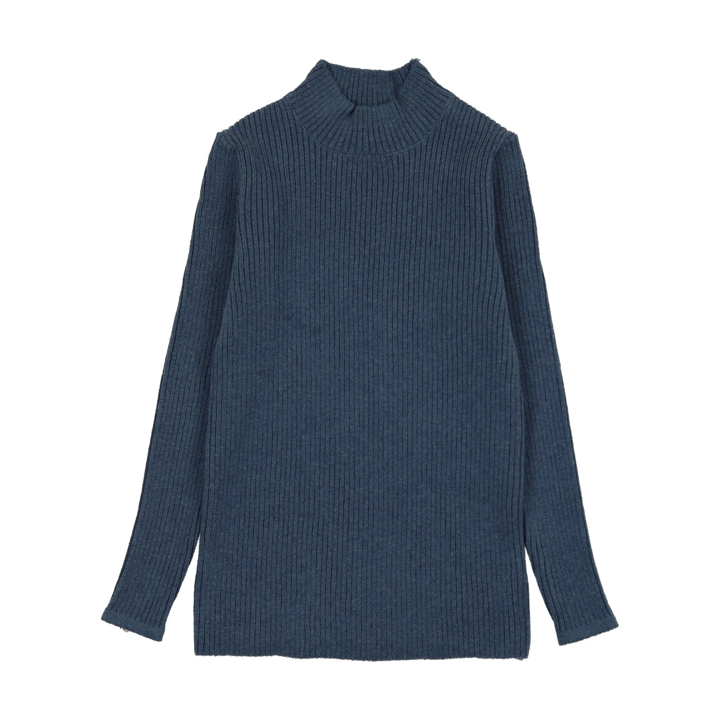 Knit Mockneck- Vintage Blue