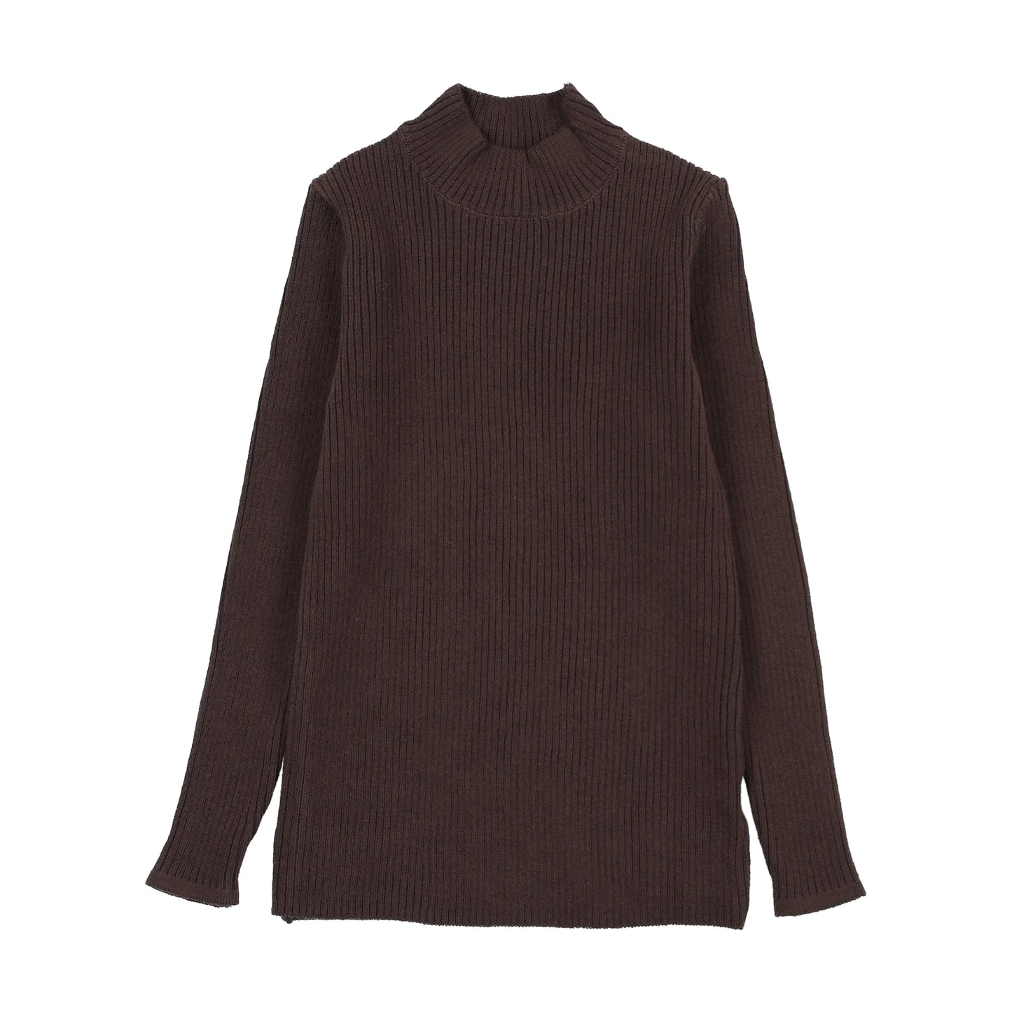 Knit Mockneck- Chocolate Brown