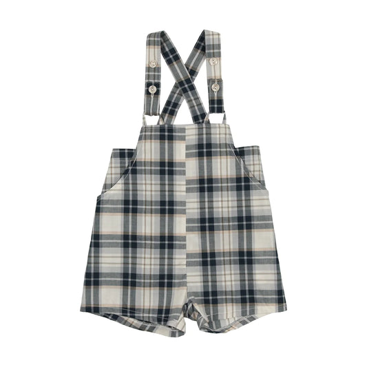 Overall- Navy Plaid