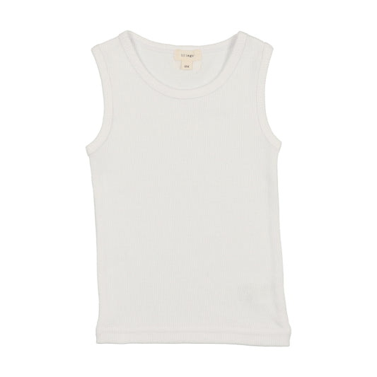 Ribbed Tank- Pure White