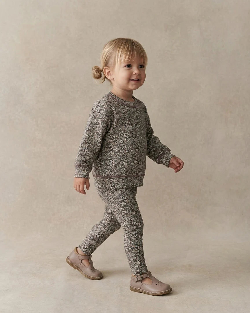 Printed Toddler Set- Vintage Purple Print