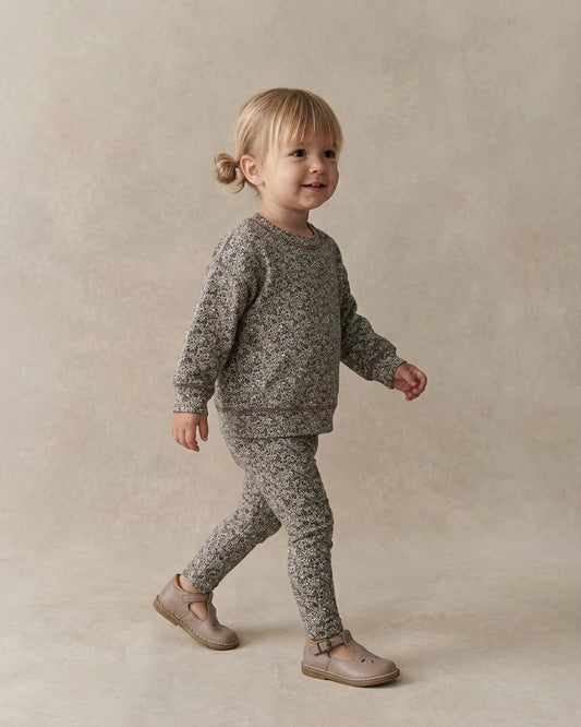 Printed Toddler Set- Vintage Purple Print