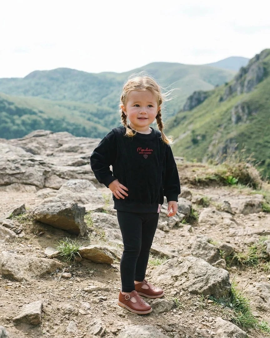 Velour Girls Sweatshirt Set