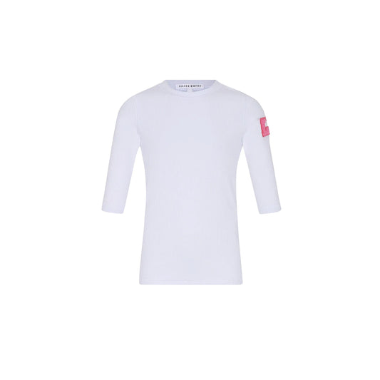 Shirt with LP on Sleeve WHITE/HOT PINK