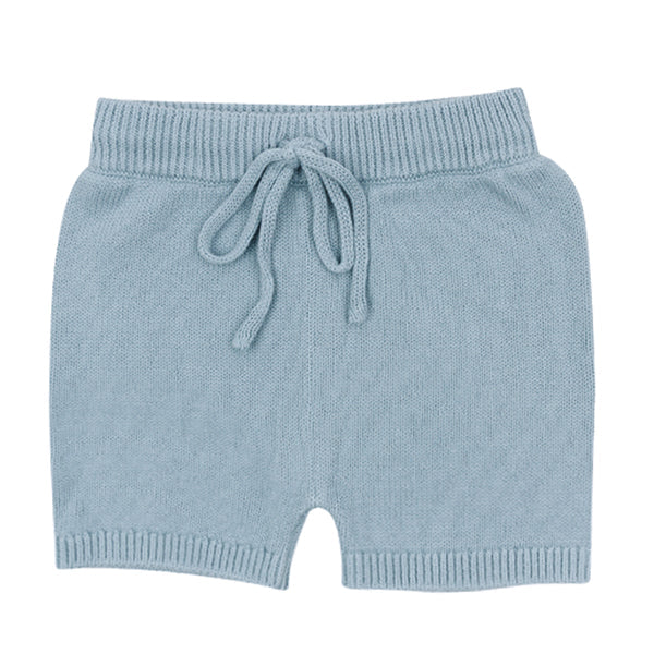 Sky Blue Knit Shorts