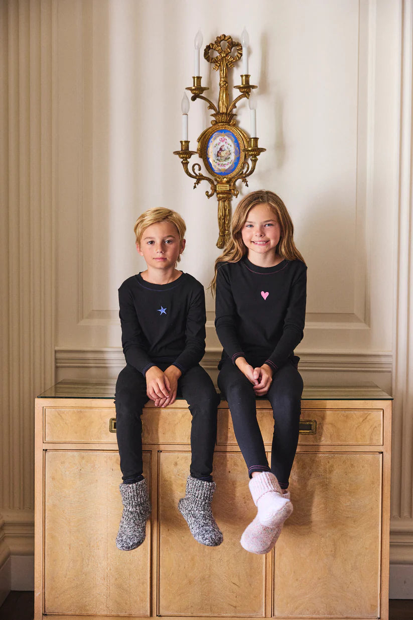 Boys Satin Trim Loungewear Set