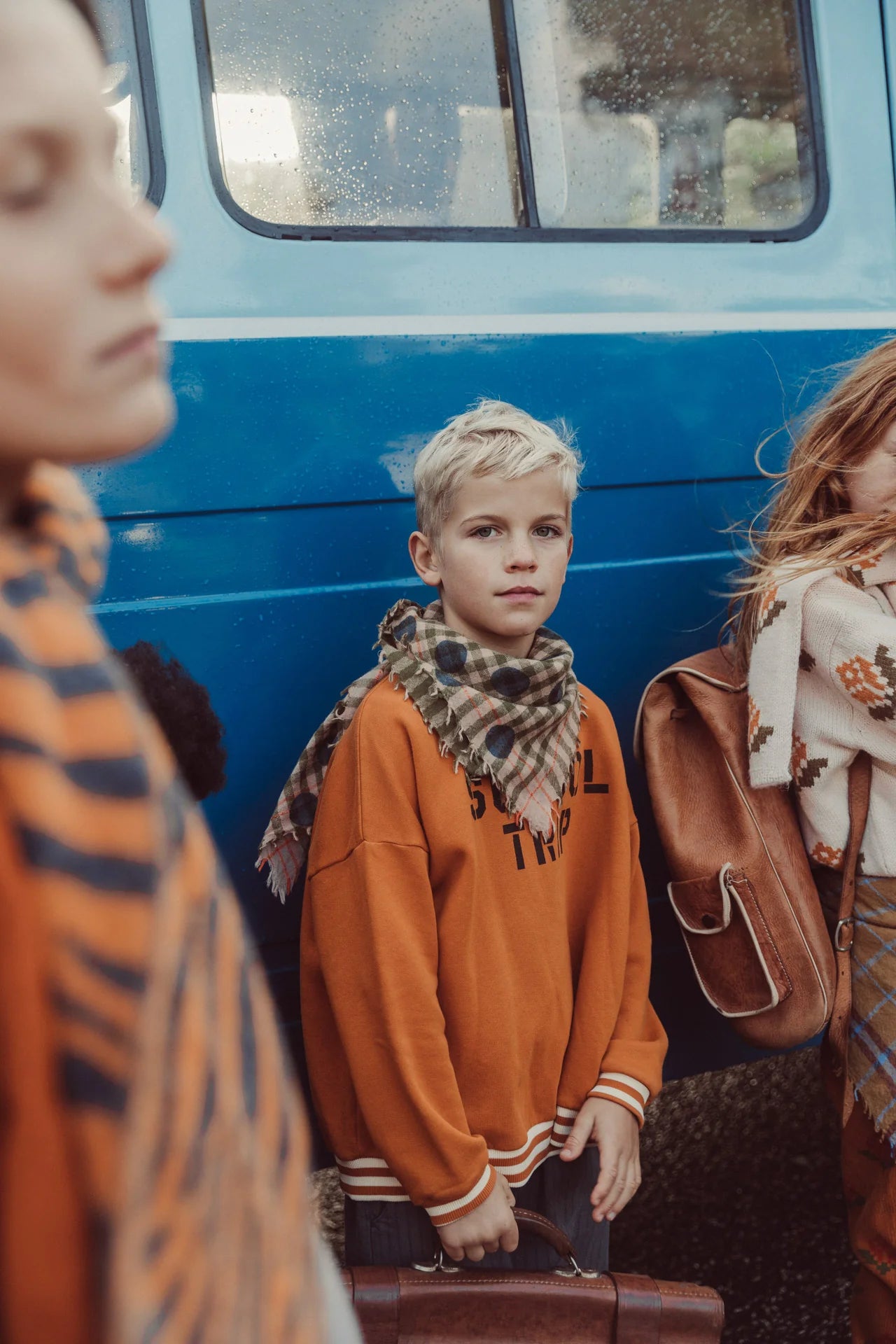 Sweatshirt Camel with "school Trip" Print