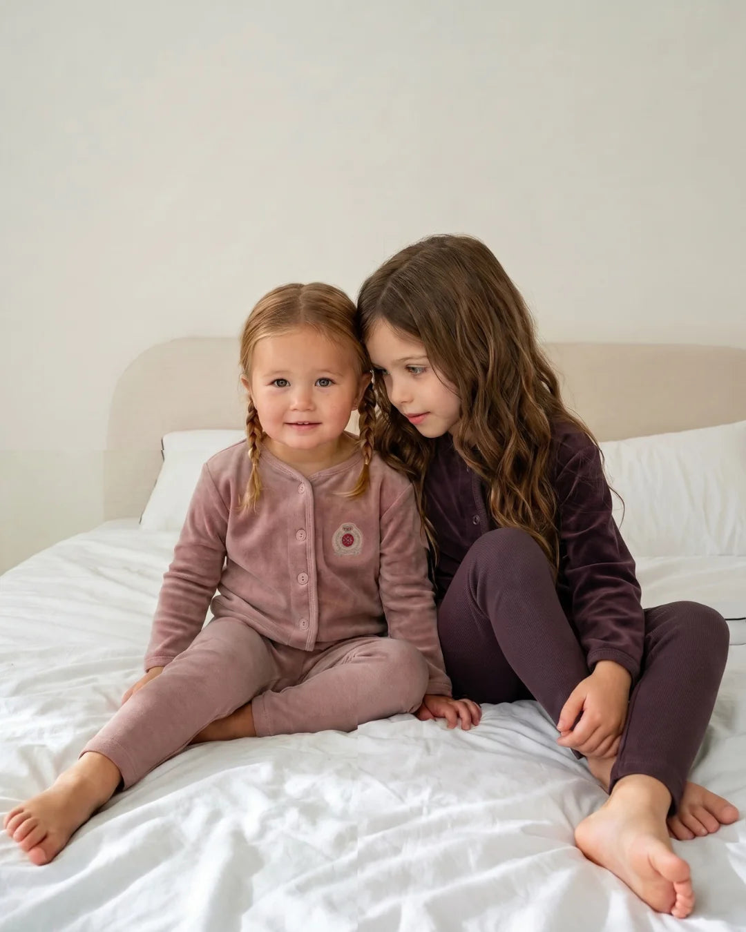 Velour Crest Lounge Set- Dried Rose