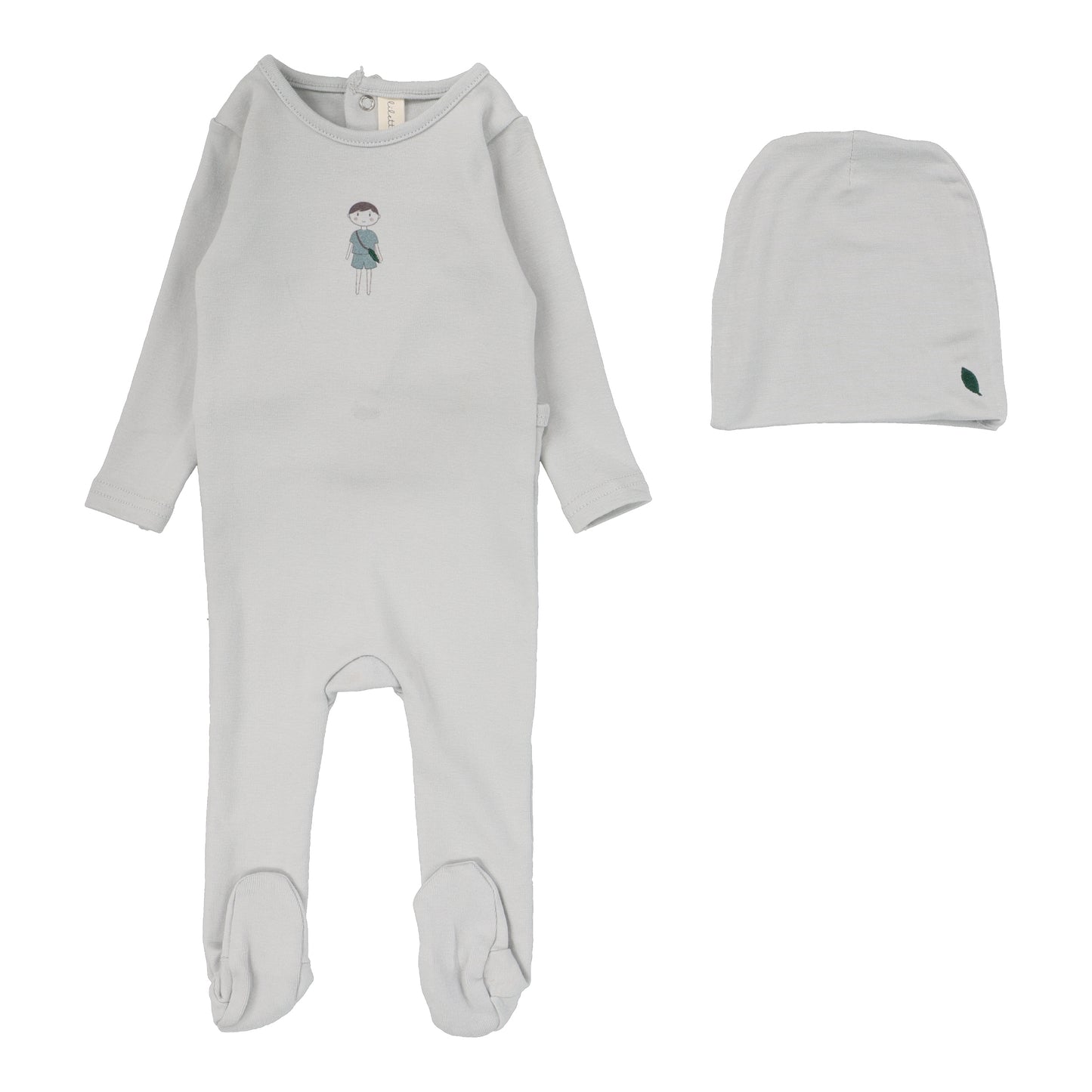 Doll Footie Set- Seafoam