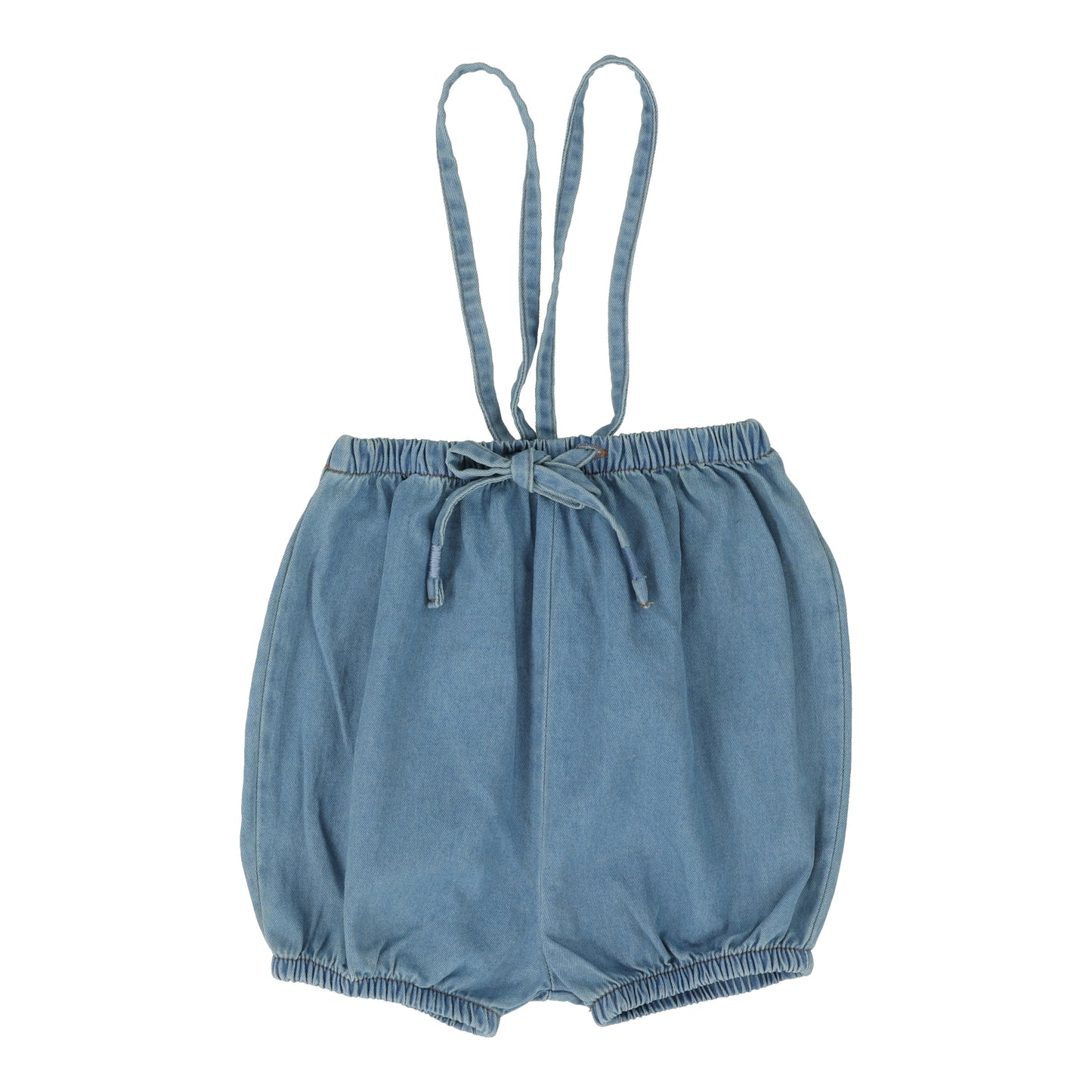 Bubble Suspender Shorts- Dark Tencil