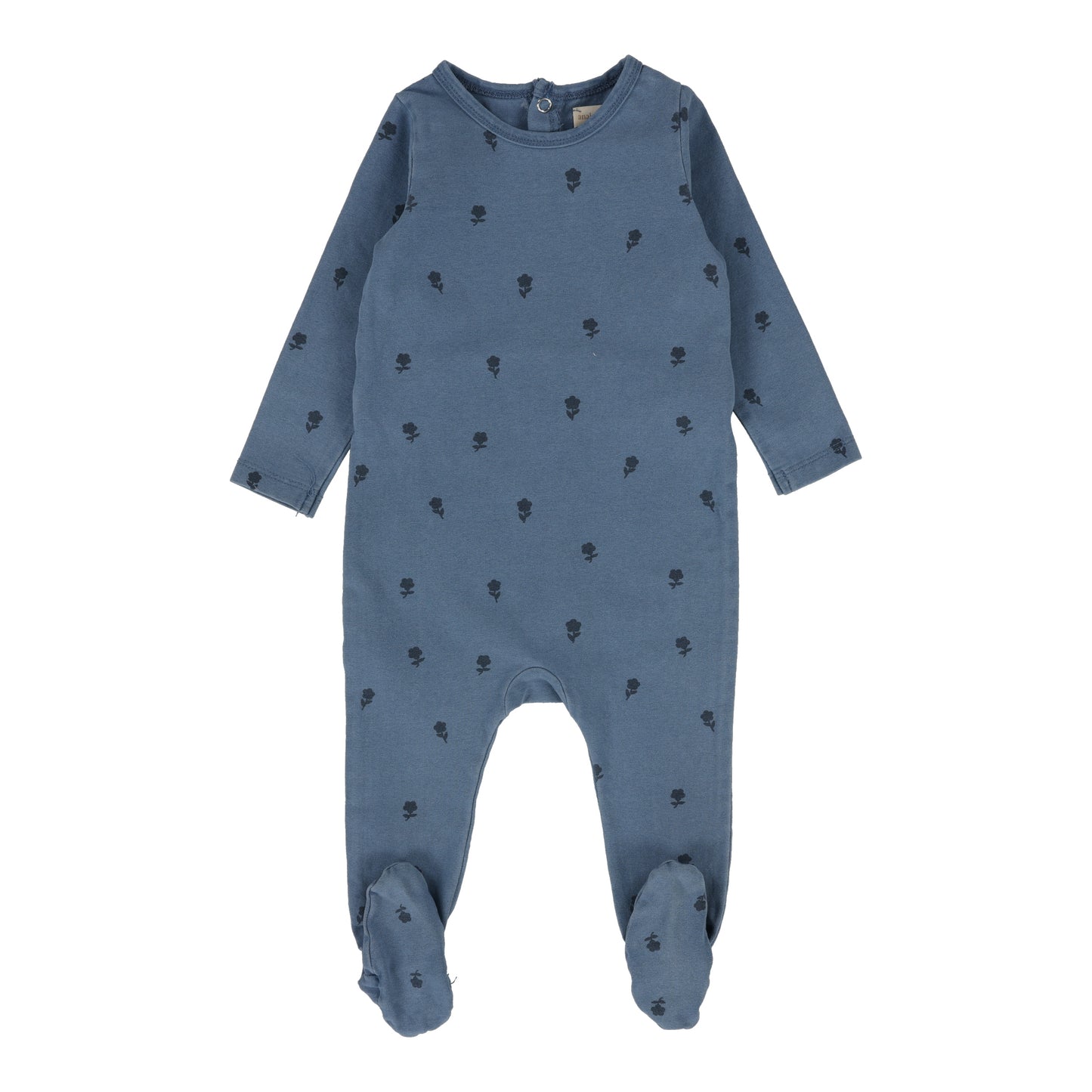 Floral Print Denim Footie