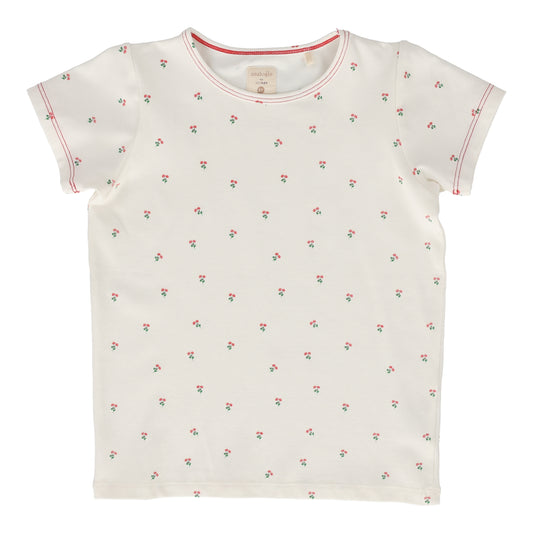 Cherry Flower Short Sleeve Tee