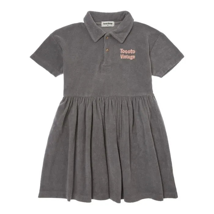 Dark Grey Terry Dress