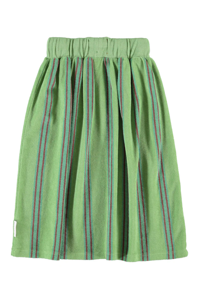 Long Skirt Green with Double Stripes