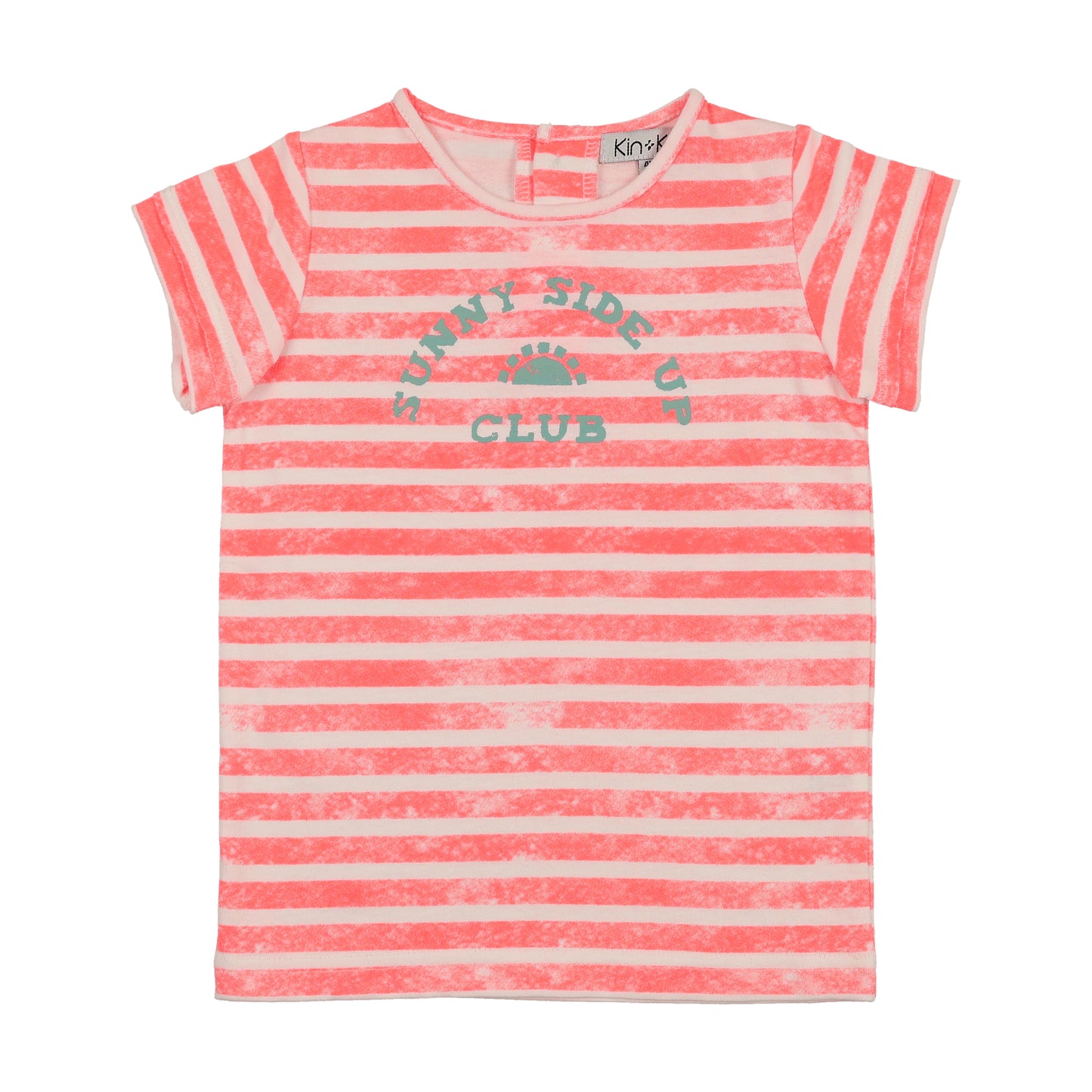 Short Sleeves T-Shirt Neon Pink Stripes