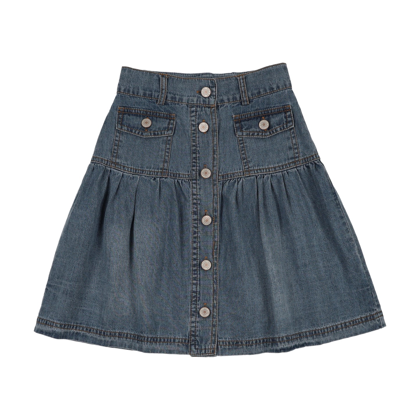 Midwash Pocket Denim Skirt