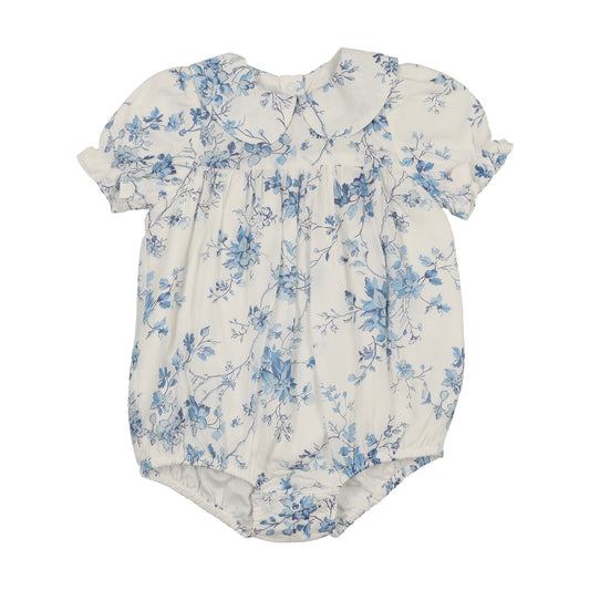 Blue Toile Baby Girl Set