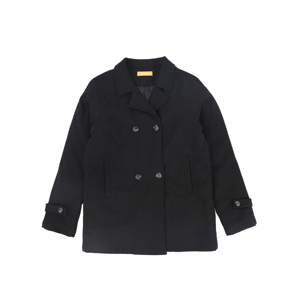 Black Double Breasted Coat