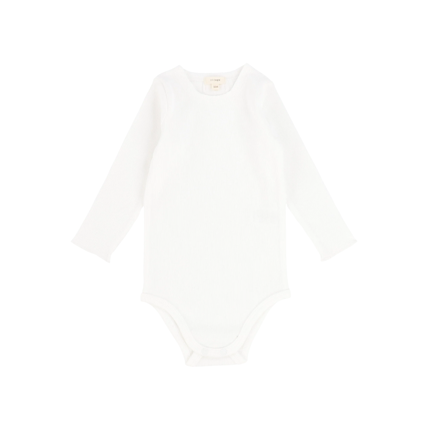 Ribbed Crewneck Onesie LS- Off White