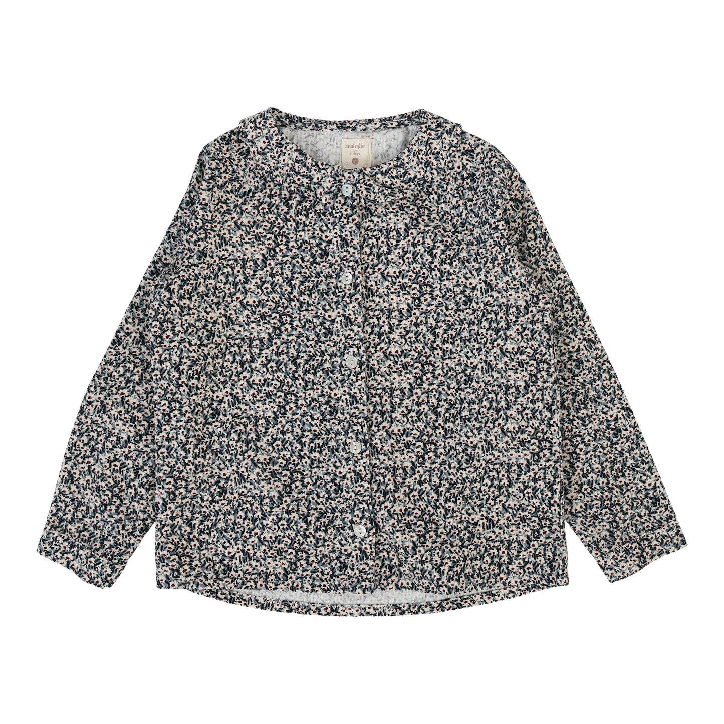 Daisy Floral Blouse - Dusty Blue