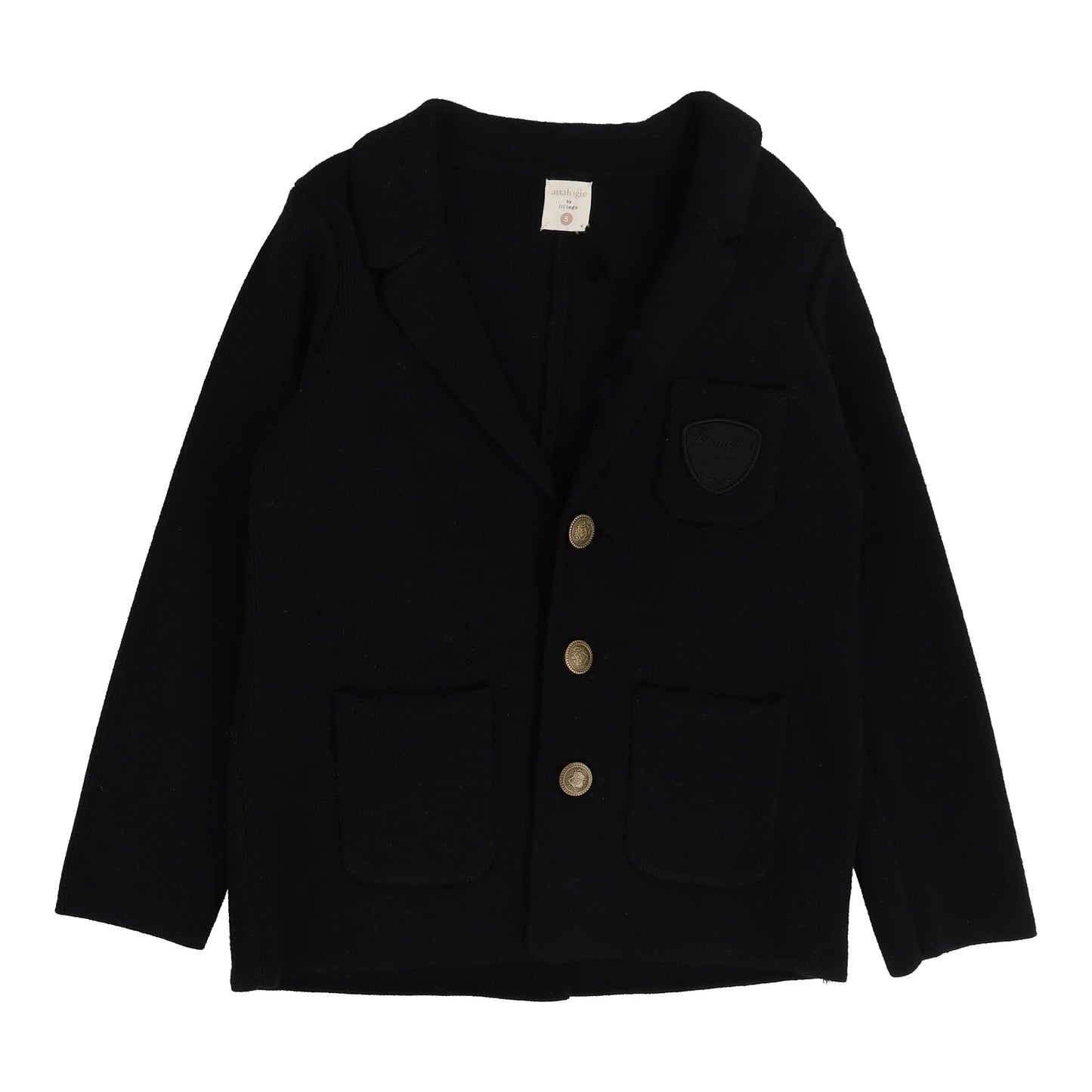 Crest Knit Blazer Black