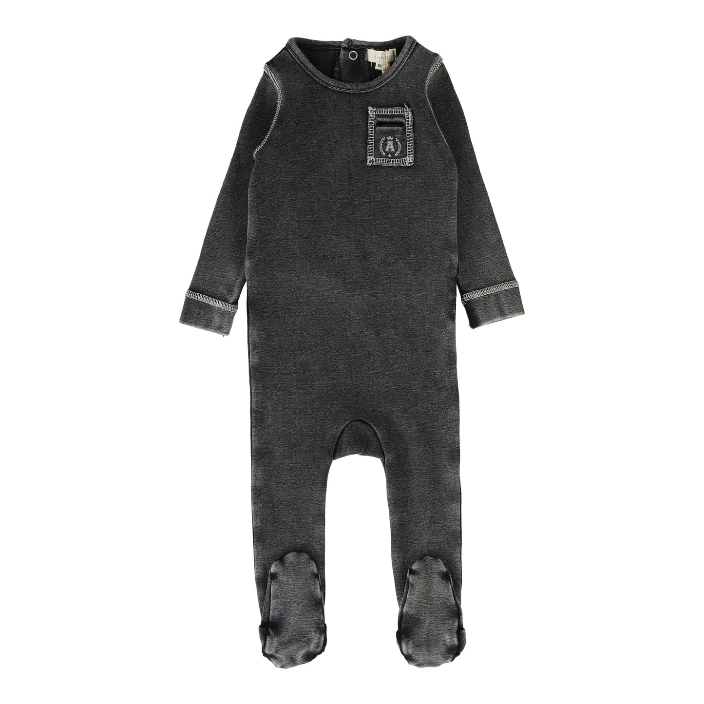 Contrast Footie Black Wash Boy