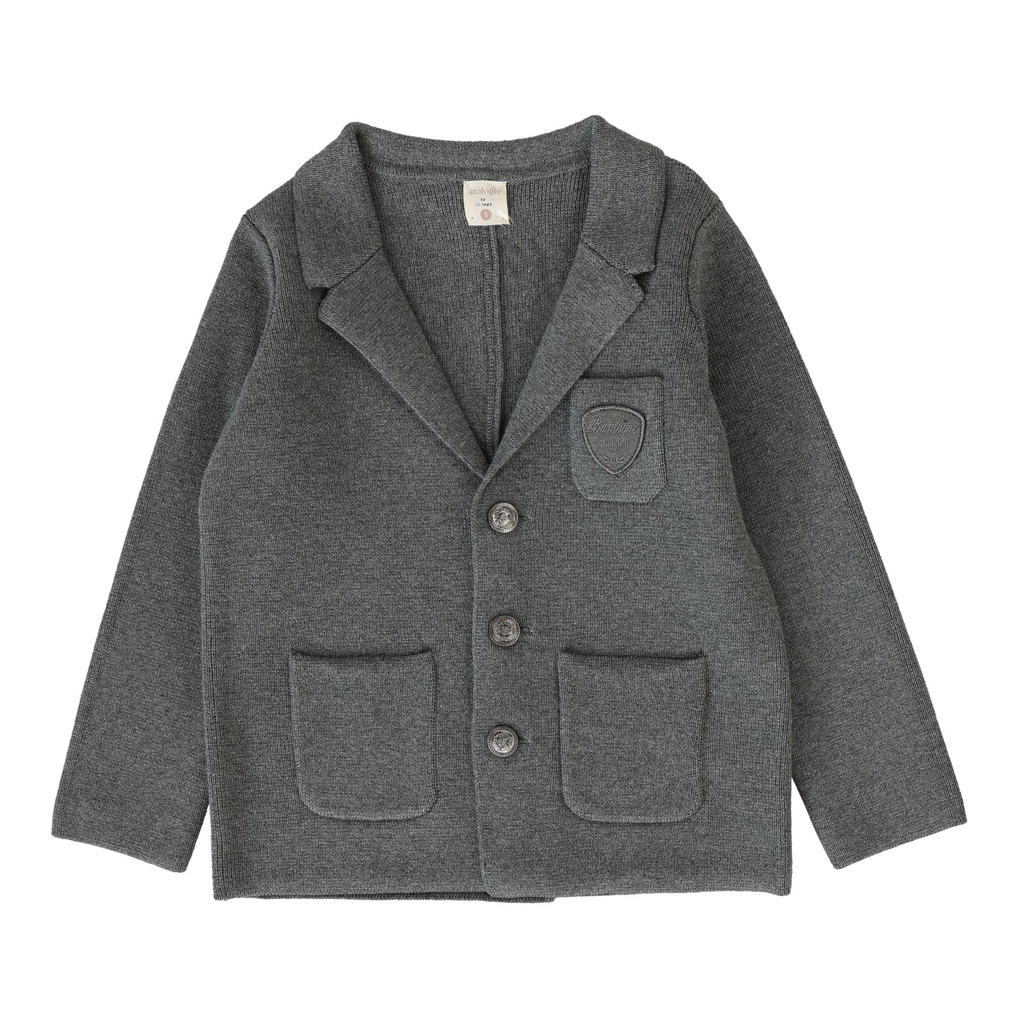 Crest Knit Blazer Mid Grey