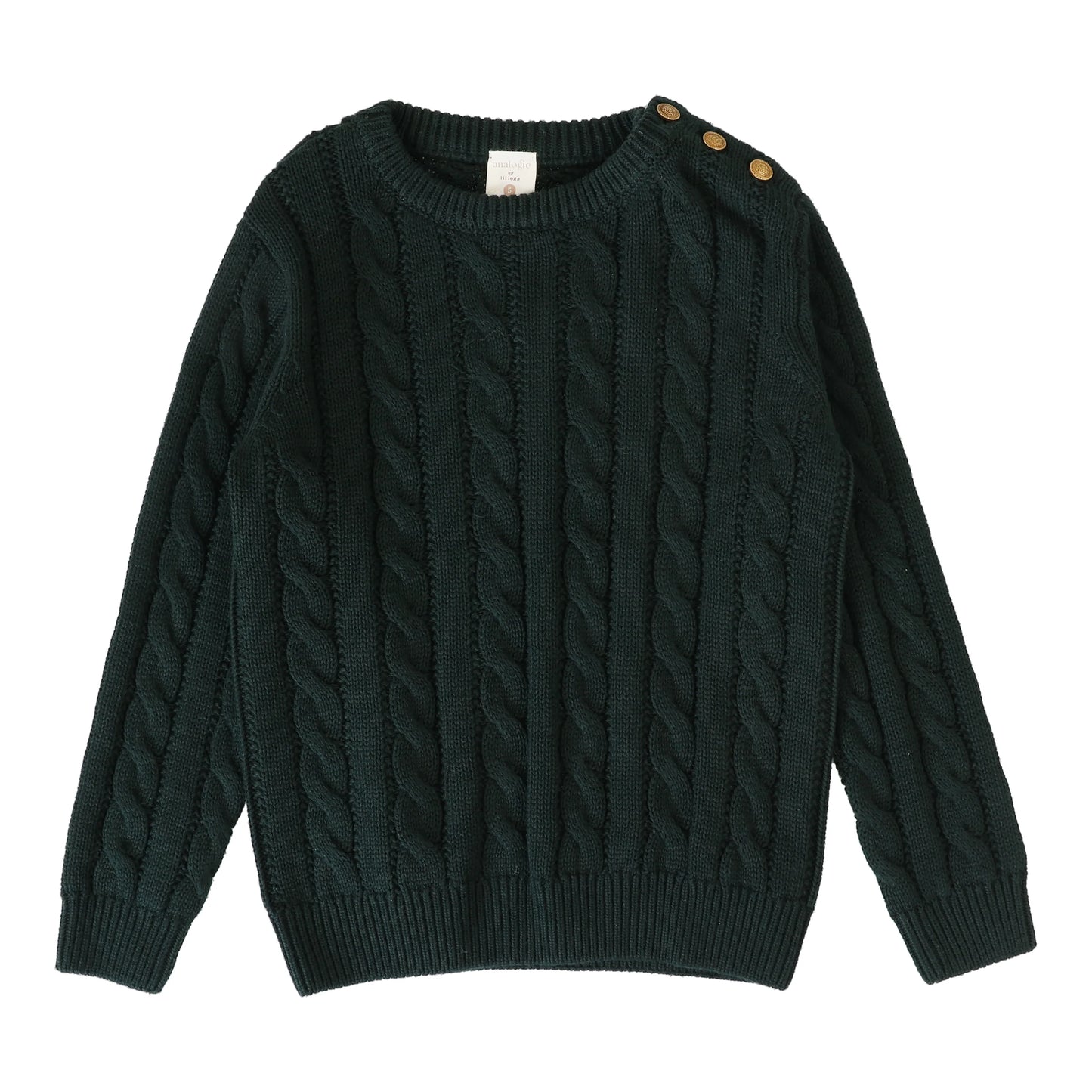 Cable Knit Sweater Hunter Green