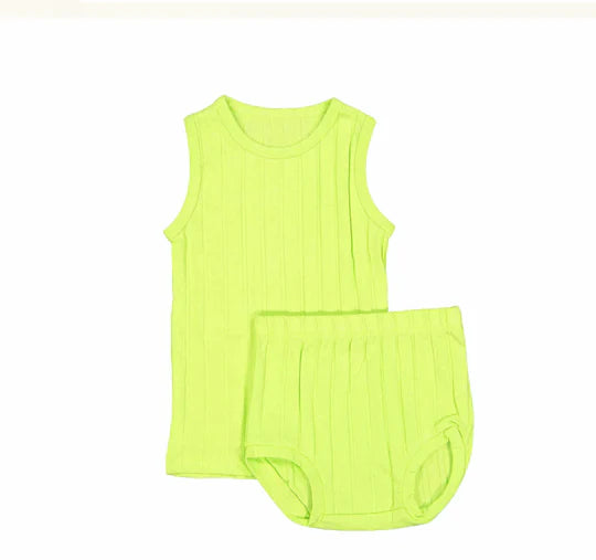 Ribbed Green Baby Set