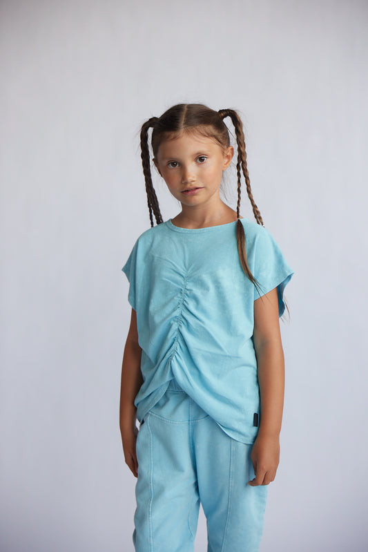 BLUE SKY PINCHED TSHIRT