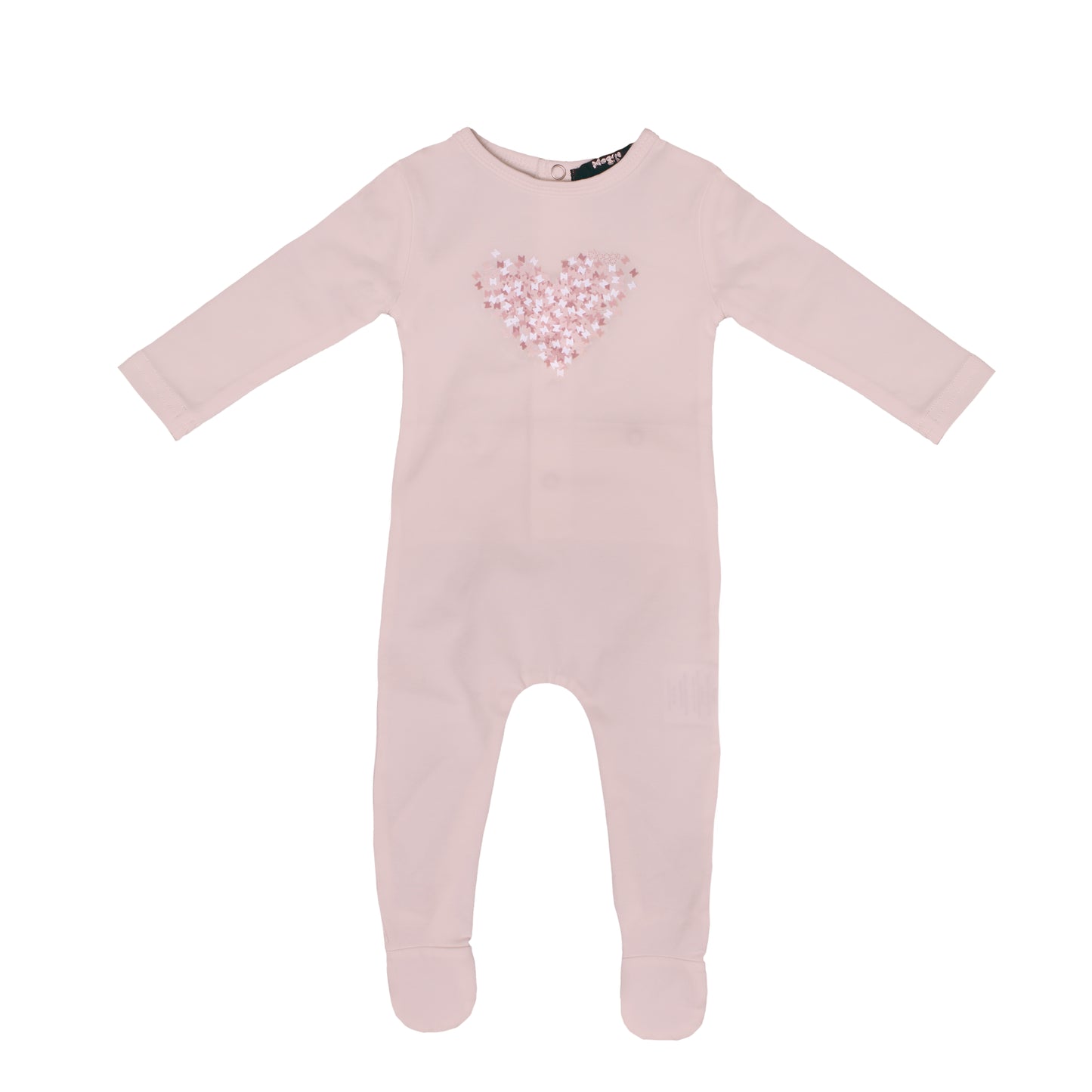 Scattered "N" Footie, Mauve