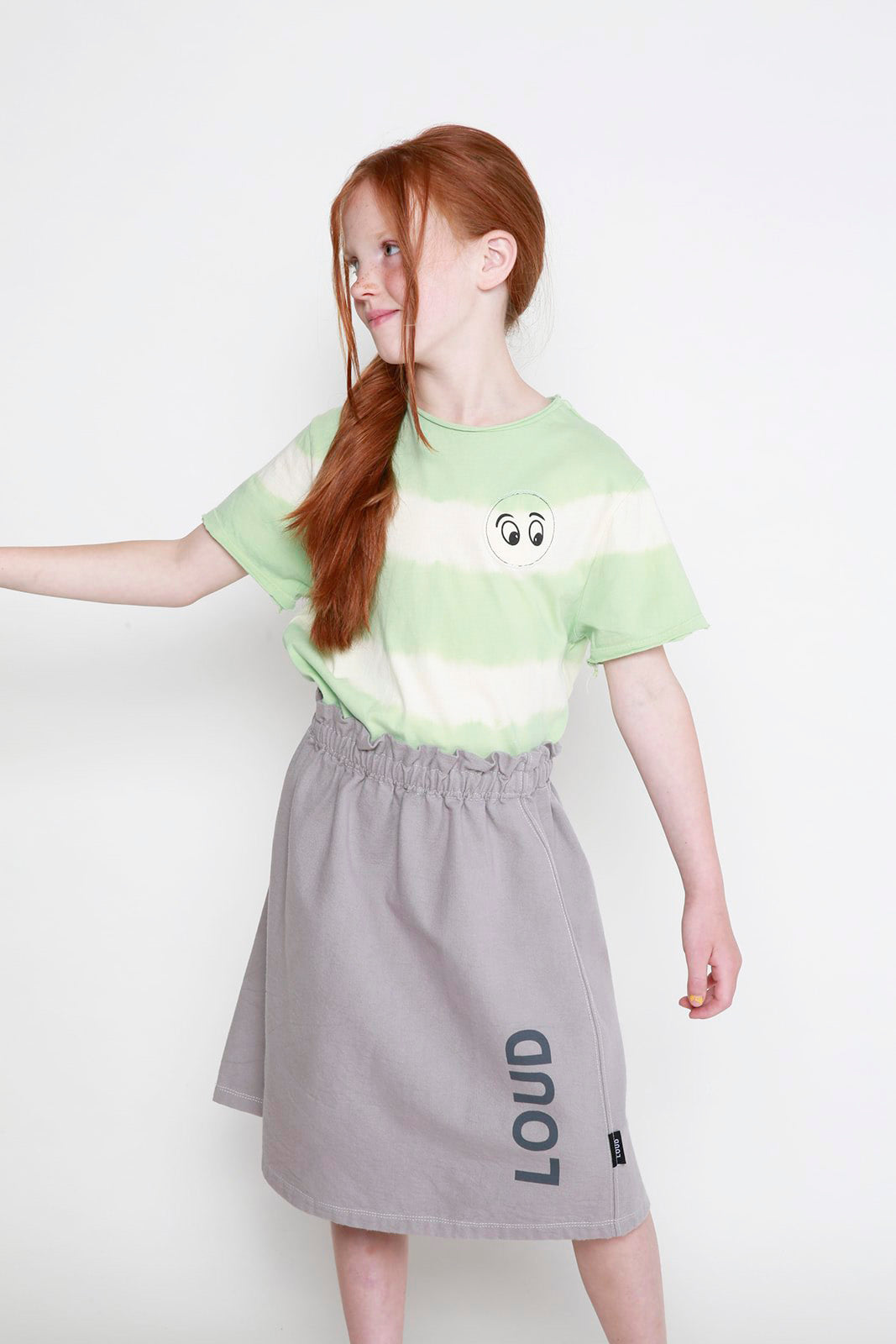 REVIVAL ECRU/PASTEL GREEN T-shirt