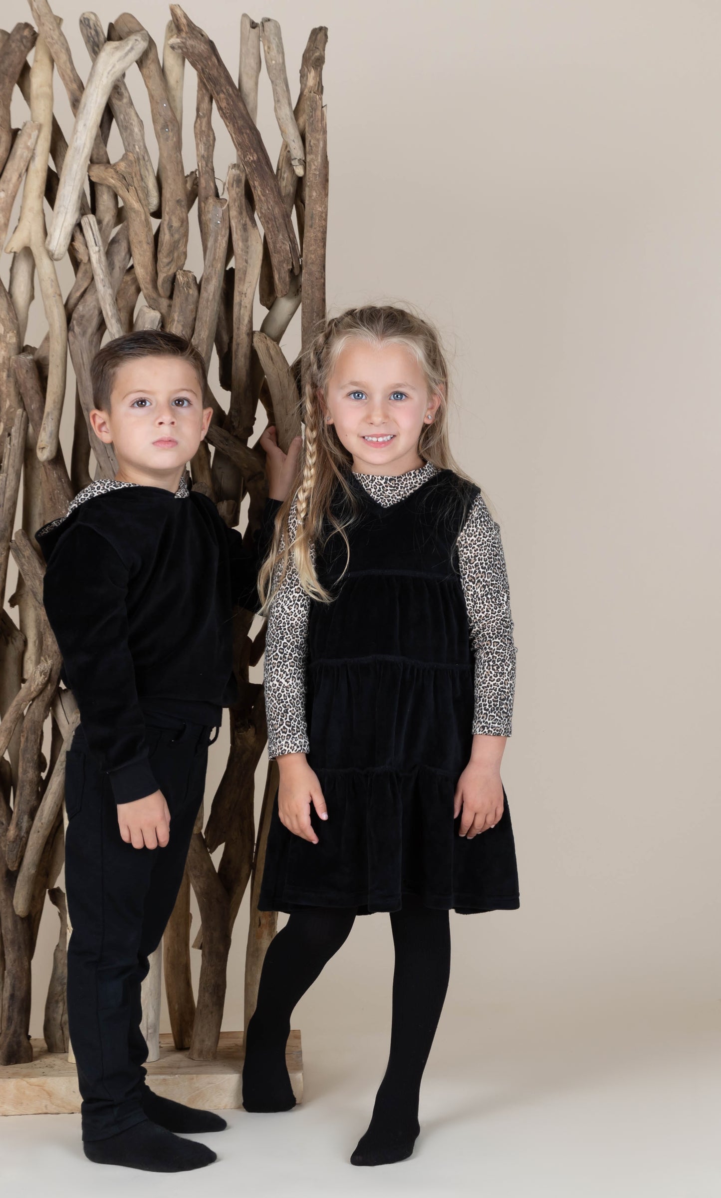 Black Velour Pinafore